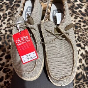 Hey Dude Men's Beige Slip-On Loafers